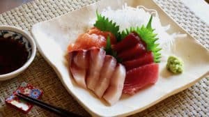 Sashimi on plate
