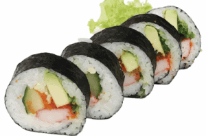 Sushi, These largest of maki rolls usually get cut thinner slides